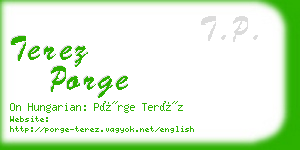 terez porge business card